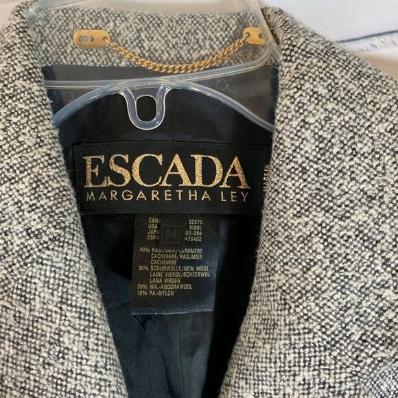 Escada/Margaretha Ley Tweed Blazer Size M - Picture 3 of 4